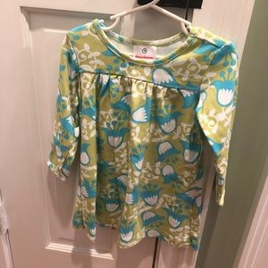 Hanna Andersson 100% cotton dress in bluebell pattern